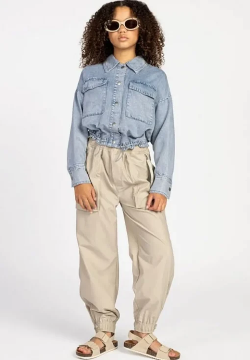 Ai&Ko Slub denim blouse jasje Kamie