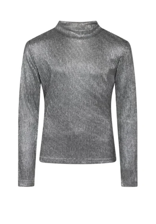 AI&KO Zera plisse top zilver