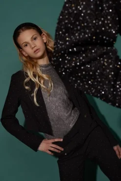 AI&KO Zera plisse top zilver