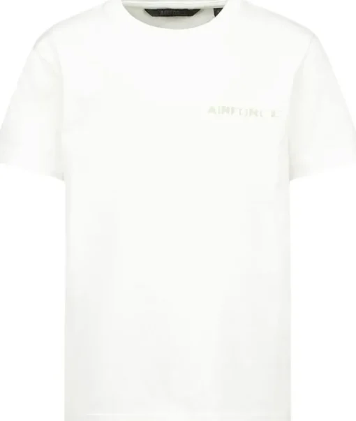 Airforce paper double led logo T-shirt white/laurel oak