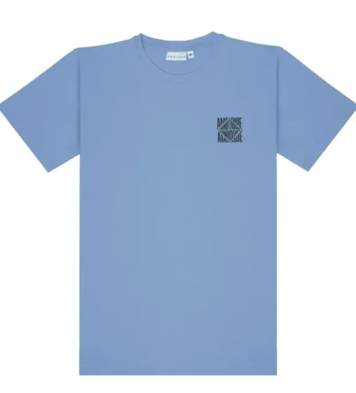 Ambique Dave backprint T-shirt light blue