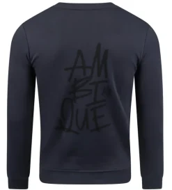 Ambique Wesly backprint sweater navy