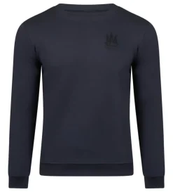 Ambique Wesly backprint sweater navy