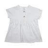 Babidu uitlopend T-shirt met knoopjes