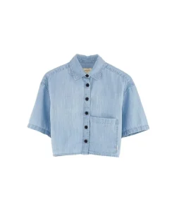 Bellerose cropped denim blouse