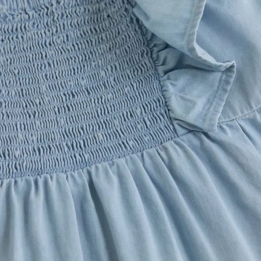 Daily7 denim ruffle zomerjurk