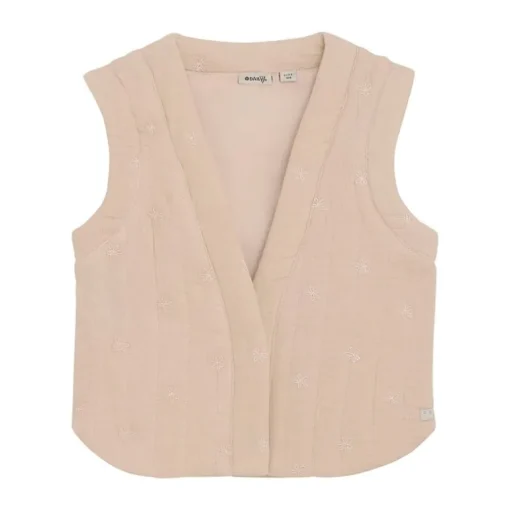Daily7 gilet met geborduurde bloemen