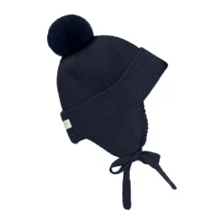 Enfant muts met oorflappen en pompom
