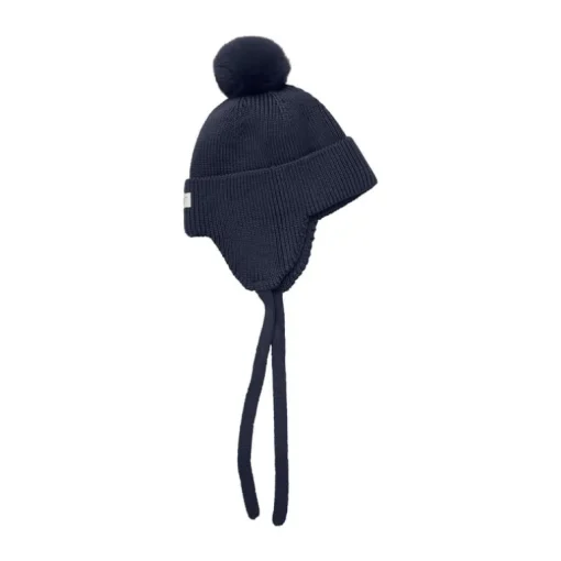 Enfant muts met oorflappen en pompom