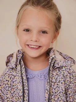 Enfant rib t-shirt met broderiekraag