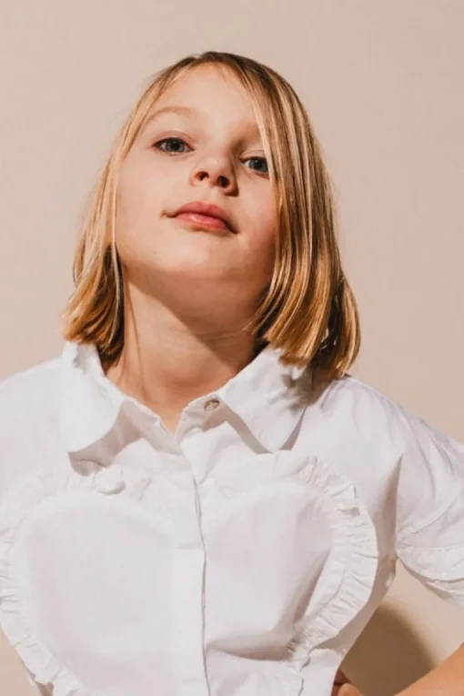 Labo Santel heart blouse white