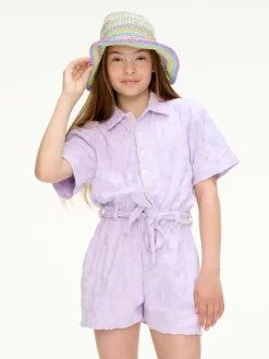 Les Coyotes de Paris Toweling flower jumpsuit