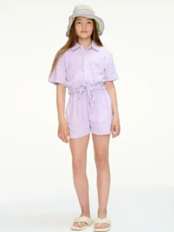 Les Coyotes de Paris Toweling flower jumpsuit