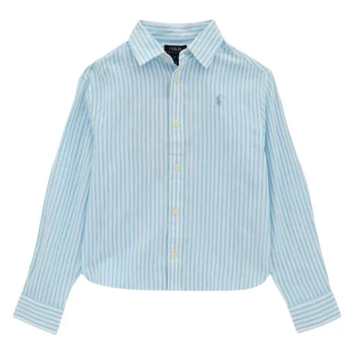 Ralph Lauren gestreepte linnen blouse