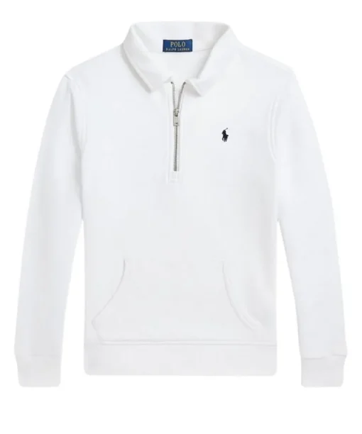Ralph Lauren polo half zip sweater – wit