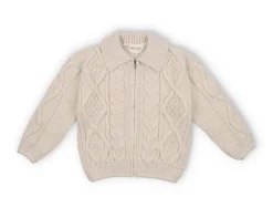 The New Society kabel gebeid vest