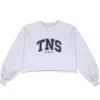 The New Society Zoe cropped sweater grey