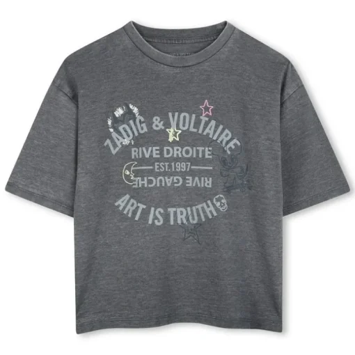 Zadig & Voltaire art is truth T-shirt grijs
